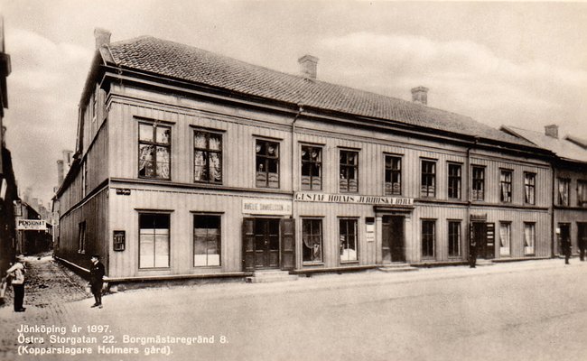 Östra Storgatan/Borgmästargränd år 1897