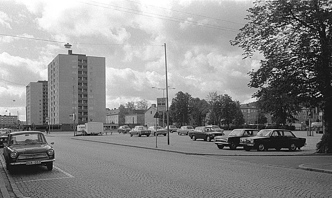Västra torget från Kapellgatan 1975