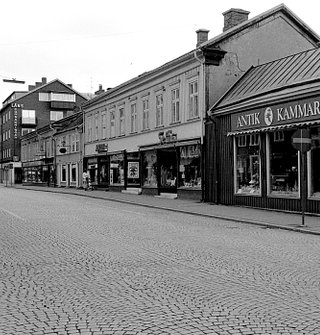 Barnarpsgatan norrut från Nygatan 1977