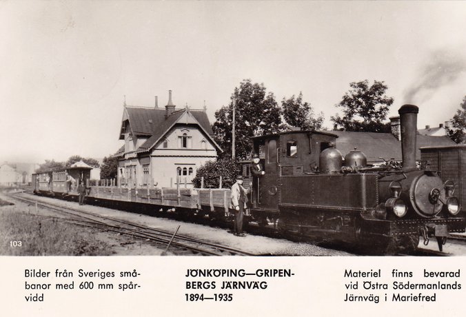 Stationsområdet för Jönköping.Gripenbergs Järnväg